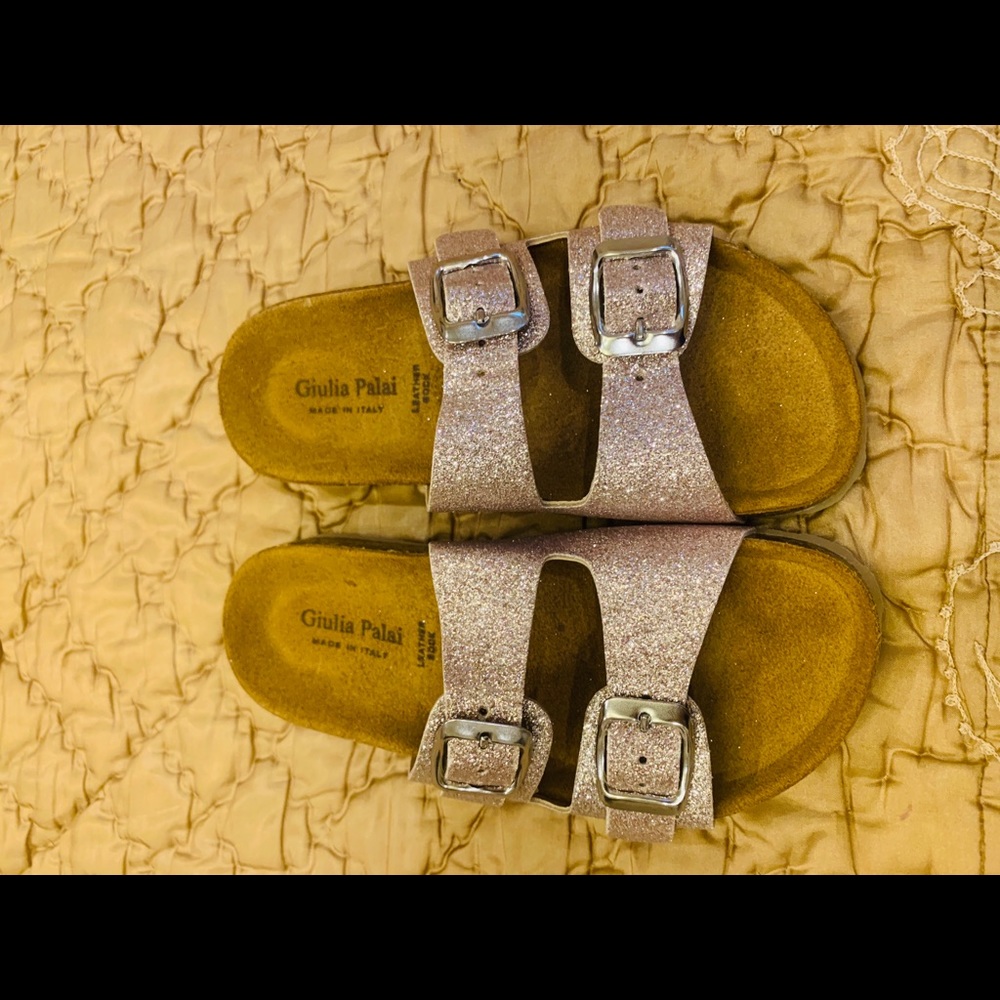 Girls Giulia Palai glitter sandals